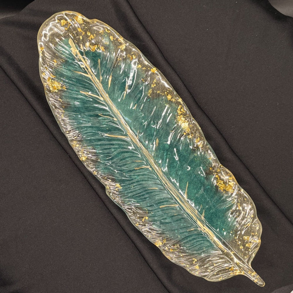 Resin Feather Tray